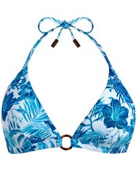 Vilebrequin - Top bikini donna all'americana tahiti flowers - costume da bagno - flechett - Lyst