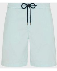 Vilebrequin - Tencel And Cotton Bermuda Shorts Satin - Lyst