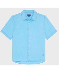 Vilebrequin - Mineral Dye Linen Bowling Shirt - Lyst