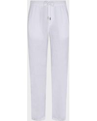Vilebrequin - Linen Pants Regular Fit Solid - Pant - Parc - White - Size L - Lyst