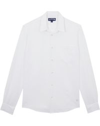 Vilebrequin - Jacquard Turtle Monogram Hemd Aus Leinen Und Baumwolle Für Herren - Lyst
