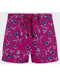 Vilebrequin - Embroidered Roses Swim Shorts - Lyst