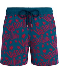 Vilebrequin - Swim Shorts Flocked Ronde Des Tortues Logo - Lyst