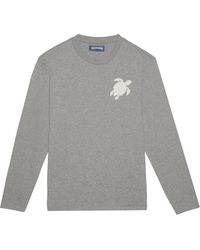 Vilebrequin - Long Sleeves Cotton T-shirt Turtle Patch - Lyst