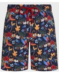 Vilebrequin - Long Stretch Swim Shorts Salvador - Lyst