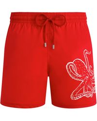 Vilebrequin - Stretch Short Swim Shorts Placed Poulpe - Lyst