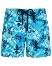 Vilebrequin - Maillot de bain court stretch homme starlettes and turtles tie dye - moorise - Lyst