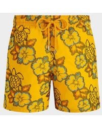 Vilebrequin - Swim Shorts Embroidered Hibiscus - Lyst