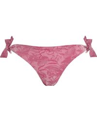 Vilebrequin - Side Tie Bikini Bottom Jacquard Floral - Lyst