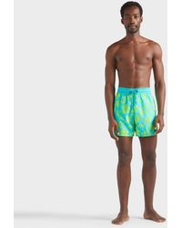 Vilebrequin - Ultra-light And Packable Flocked Swim Shorts Tropical Turtle - Lyst