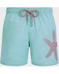 Vilebrequin - Stretch Short Swim Shorts Placed Starlettes - Lyst