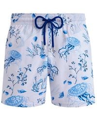 Vilebrequin - Pantaloncini Mare Uomo Corti Elasticizzati Medusa And Shells - Lyst