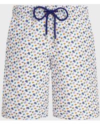 Vilebrequin - Long Swim Shorts Micro Ronde Des Tortues - Lyst