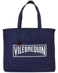 Vilebrequin - Grand Sac De Plage En Toile Marine - Britbag - Bleu - Taille TU - Lyst