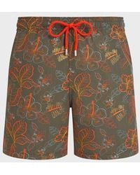 Vilebrequin - Embroidered Swim Shorts Island Flowers - Lyst