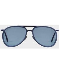 Vilebrequin - Wood Aviator Sunglasses Solid - Vbq X Shelter - Lyst