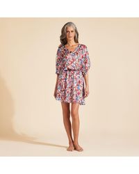 Vilebrequin - Viscose Fluid Cover-up Flowers In The Sky - Lyst