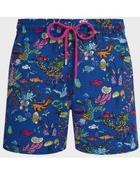 Vilebrequin - Maillot De Bain Court Stretch Homme Aquarium - Lyst