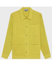 Vilebrequin - Linen Overshirt Solid - Jacket - Corentin - Green - Size S - Lyst