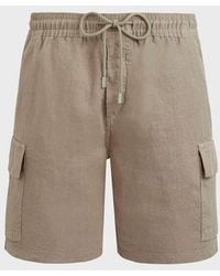 Vilebrequin - Linen Bermuda Shorts Cargo Pockets - Lyst