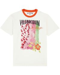 Vilebrequin - T-shirt uomo in cotone la plage from the sky - t-shirt - portisol - Lyst