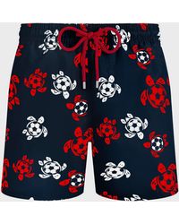 Vilebrequin - Stretch Short Swim Shorts Soccer Turtles - Lyst