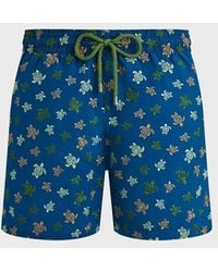 Vilebrequin - Swim Shorts Embroidered Ronde Des Tortues - Lyst