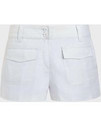Vilebrequin - Linen Bermuda Shorts Solid - X Jcc+ - Limited Edition - Ber - Cabris - White - Size L - Lyst