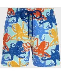 Vilebrequin - Stretch Short Swim Shorts Octopussy - Lyst