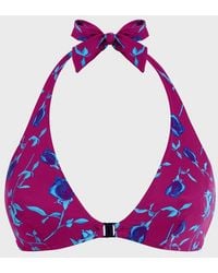 Vilebrequin - Halter Bikini Top Roses - Lyst