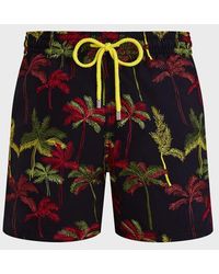 Vilebrequin - Swim Shorts Embroidered Palm Offset - Lyst