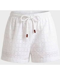 Vilebrequin - Geometric Broderie Anglaise Shorts - Shorty - Faiza - White - Size Xs - Lyst