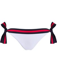 Vilebrequin - Slip bikini donna con laccetti laterali tinta unita - x ines de la fressange - costume da bagno - flamme - Lyst