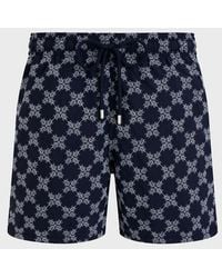 Vilebrequin - Swim Shorts Embroidered Vbq Turtle Monogram - Lyst