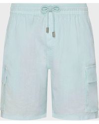 Vilebrequin - Linen Cargo Bermuda Shorts Natural Dye - Lyst