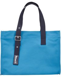 Vilebrequin - Große Einfarbige Strandtasche Aus Baumwolle - Lyst