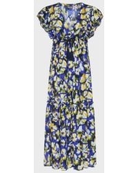Vilebrequin - Robe Longue En Viscose Femme Frangipanier Trouble - Lyst