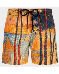 Vilebrequin - 360 Swim Trunks Voile Et Pins - Lyst
