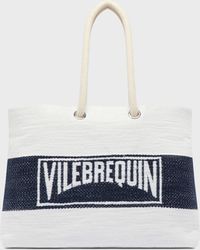 Vilebrequin - Cotton Woven Beach Bag - Beach Bag - Binta - Blue - Size Osfa - Lyst
