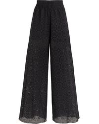 Vilebrequin - Pantaloni donna in cotone broderies anglaises - pantaloni - lacy - Lyst