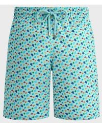 Vilebrequin - Long Stretch Swim Trunks Micro Ronde Des Tortues Rainbow - Lyst