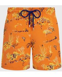 Vilebrequin - Embroidered Swim Shorts Coral Reef - Lyst