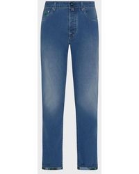 Vilebrequin - 5-Pockets Denim Pants Palms Offset - Lyst
