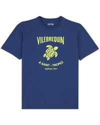 Vilebrequin - T-shirt uomo in cotone gomy placed logo - t-shirt - portisol - Lyst