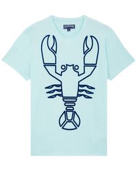 Vilebrequin - T-shirt uomo in cotone biologico con stampa lobster floccata - t-shirt - thom - Lyst
