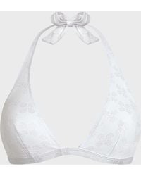 Vilebrequin - Halter Bikini Top Turtle Monogram Jacquard - Lyst