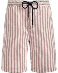 Vilebrequin - Striped Cotton Linen Bermuda Shorts - Lyst