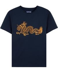 Vilebrequin - Cotton T-shirt Embroidered The Year Of The Dragon - Lyst