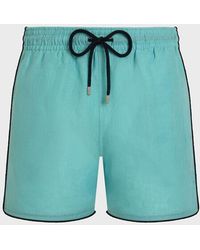 Vilebrequin - Linen Swim Trunks Solid - Swimwear - Mallorca - Green - Size L - Lyst