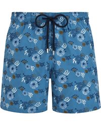 Vilebrequin - Swim Shorts Embroidered Flowers And Shells - Lyst